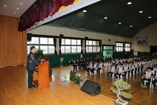 청산고 급식실 준공식